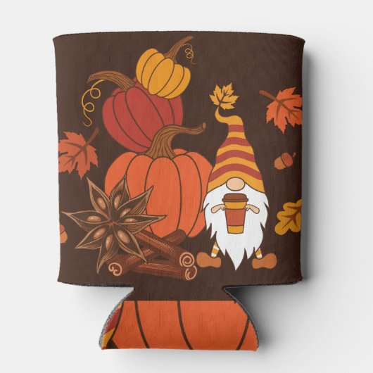 Autumn Pumpkins Gnome Spice Kaart Blikjeskoeler (Achterkant)