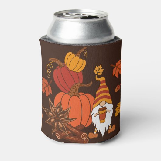 Autumn Pumpkins Gnome Spice Kaart Blikjeskoeler (Blikje Achterkant)