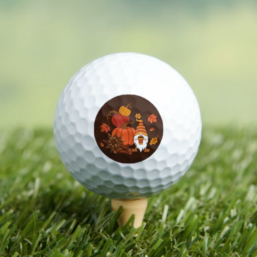 Autumn Pumpkins Gnome Spice Kaart Golfballen (Insitu Shirt)