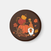 Autumn Pumpkins Gnome Spice Kaart Magneet (Voorkant)