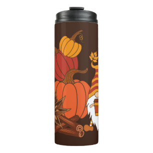 Autumn Pumpkins Gnome Spice Kaart Thermosbeker