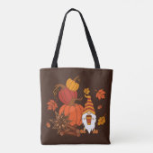 Autumn Pumpkins Gnome Spice Kaart Tote Bag (Achterkant)