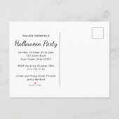 Autumn Pumpkins Harvest Folk Art Halloween Party Uitnodiging Briefkaart (Achterkant)