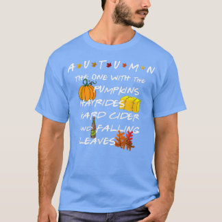 Autumn Pumpkins Hayrides Hard Cider en Falling Le T-shirt