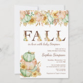 Autumn Pumpkins Herfst in liefde Baby shower Kaart (Voorkant)