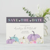 Autumn Pumpkins Herfst Save The Date (Staand voorkant)