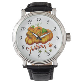Autumn pumpkins horloge