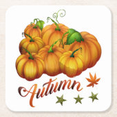 Autumn pumpkins kartonnen onderzetters (Voorkant)