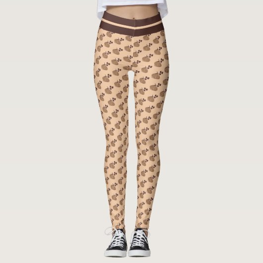 Autumn Pumpkins Leggings (Voorkant)
