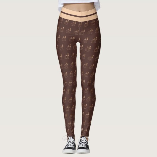 Autumn Pumpkins Leggings (Voorkant)