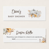Autumn Pumpkins Luier Raffle Baby shower Mini Visitekaartjes (Voorkant /achterkant)