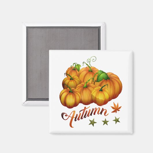Autumn pumpkins magneet (Voorkant / Achterkant)