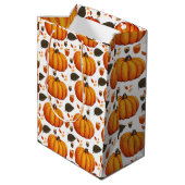 Autumn Pumpkins Medium Cadeauzakje (Achterkant Gekanteld)