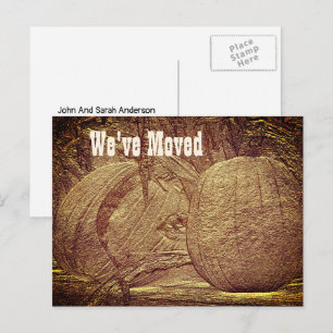 Autumn Pumpkins New Address Moving Briefkaart