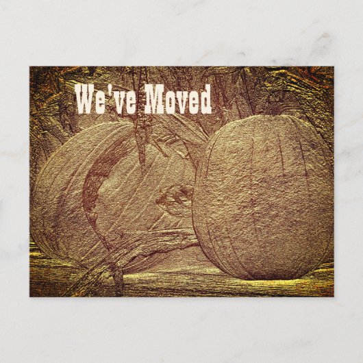Autumn Pumpkins New Address Moving Briefkaart (Voorkant)
