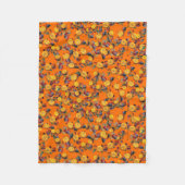 Autumn Pumpkins (Oranje) Fleece Throw Blanket (Voorkant)