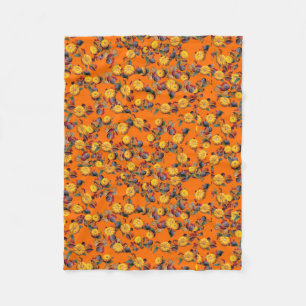 Autumn Pumpkins (Oranje) Fleece Throw Blanket Deken