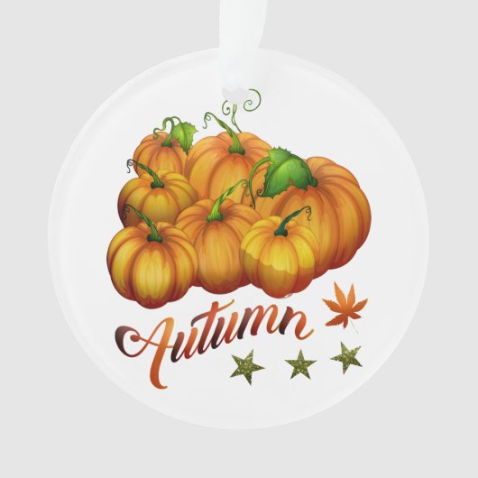 Autumn pumpkins ornament (voorkant)