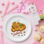 Autumn pumpkins papieren bordje (Feest)