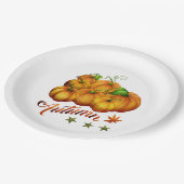 Autumn pumpkins papieren bordje (Gekanteld)