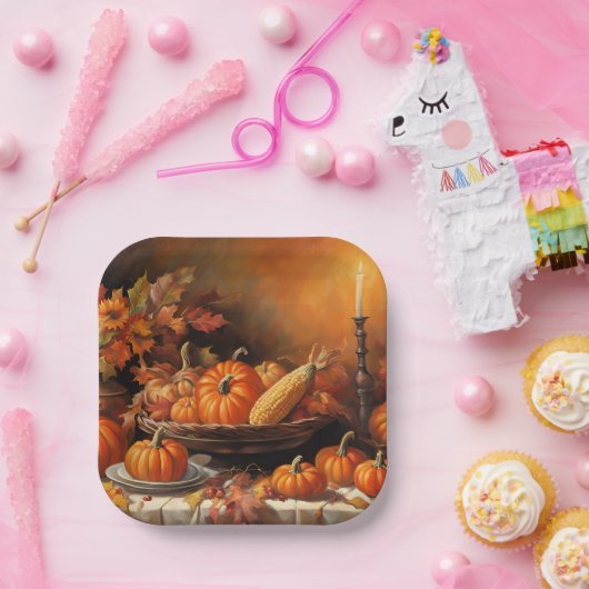 Autumn Pumpkins Papieren Bordje (Feest)