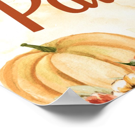 Autumn Pumpkins Patch Welkomstteken Poster (Hoek)