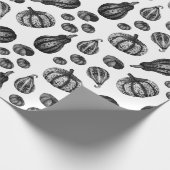 Autumn Pumpkins Patroon Inkt Stipple Tekening Cadeaupapier (Hoek)