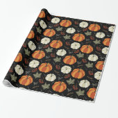 Autumn Pumpkins Pattern Cadeaupapier (Uitgerold)
