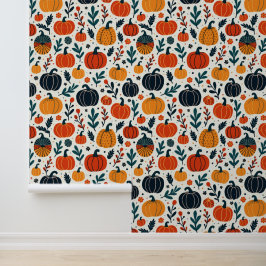 Autumn Pumpkins Pattern | De moderne Herfst oogst Behang
