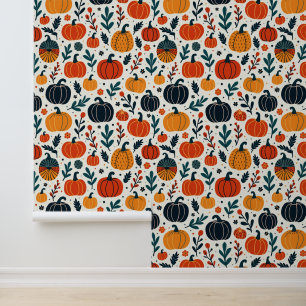 Autumn Pumpkins Pattern   De moderne Herfst oogst Behang