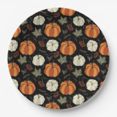 Autumn Pumpkins Pattern Papieren Bordje (Voorkant)