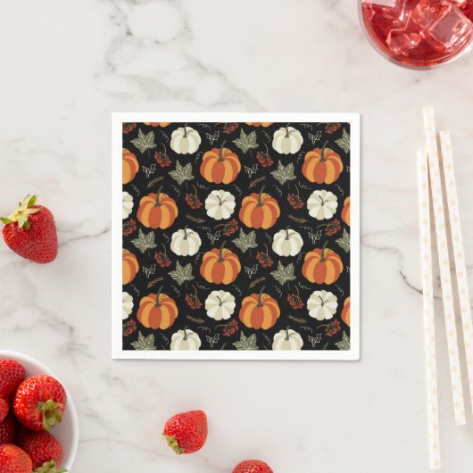 Autumn Pumpkins Pattern Servet (Insitu)