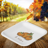 Autumn Pumpkins Personalized Papieren Bordje