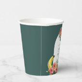 Autumn Pumpkins Pink Floral Birthday Party Papieren Bekers (Rechts)