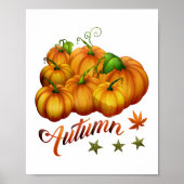Autumn pumpkins poster (Voorkant)