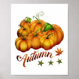 Autumn pumpkins poster