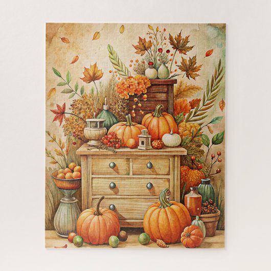 Autumn Pumpkins Puzzel Legpuzzel (Verticaal)
