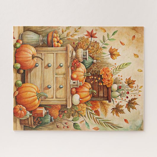 Autumn Pumpkins Puzzel Legpuzzel (Horizontaal)