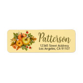 Autumn Pumpkins Return Address Labels (Voorkant)