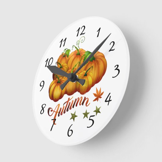 Autumn pumpkins ronde klok (Hoek)