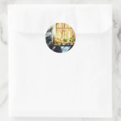 Autumn Pumpkins Ronde Sticker (Tas)