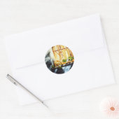 Autumn Pumpkins Ronde Sticker (Envelop)