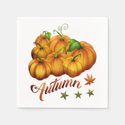 Autumn pumpkins servet (Voorkant)