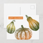 Autumn Pumpkins Stipple Drawing Briefkaart (Voorkant / Achterkant)