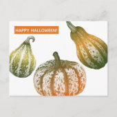 Autumn Pumpkins Stipple Drawing Briefkaart (Voorkant)