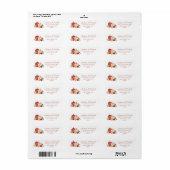 Autumn Pumpkins Terracotta Floral Return Address Etiket (Full Sheet)