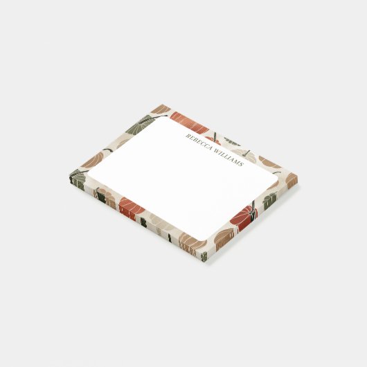 Autumn Pumpkins Thanksgiving Name Sjabloon Post-it® Notes (Schuin)