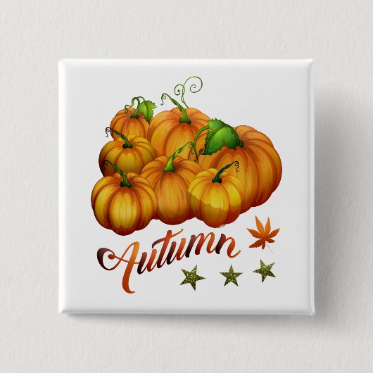 Autumn pumpkins vierkante button 5,1 cm (Voorkant)