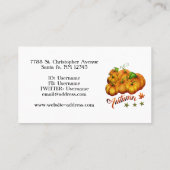 Autumn pumpkins visitekaartje (Achterkant)