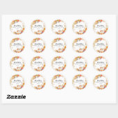 Autumn Pumpkins Vrijgezellenfeest Envelope Seal Ronde Sticker (Vel)